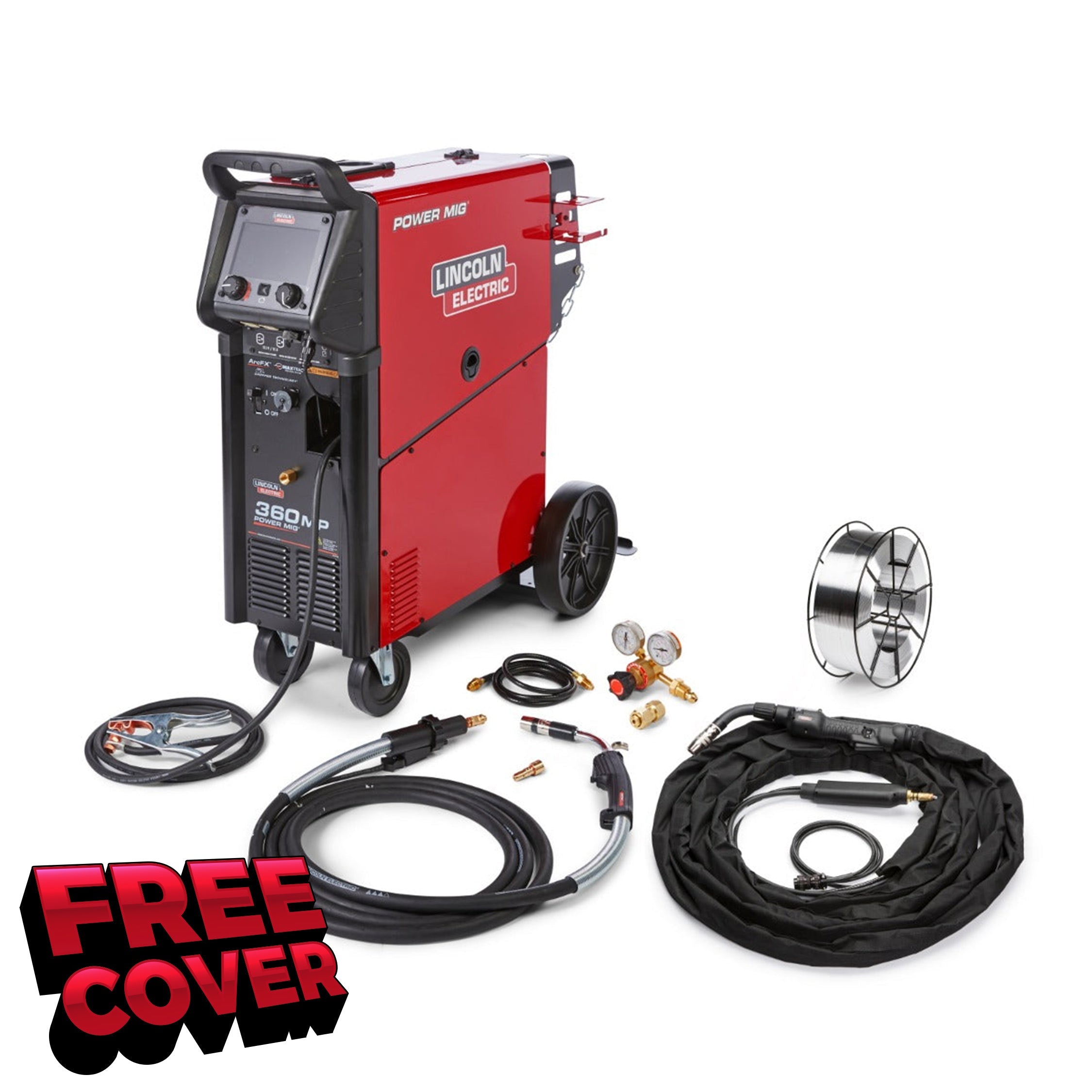 Lincoln Power Mig 360 Multiprocess Welder (Aluminum Trailer Mfg One-Pak) (K4662-1)