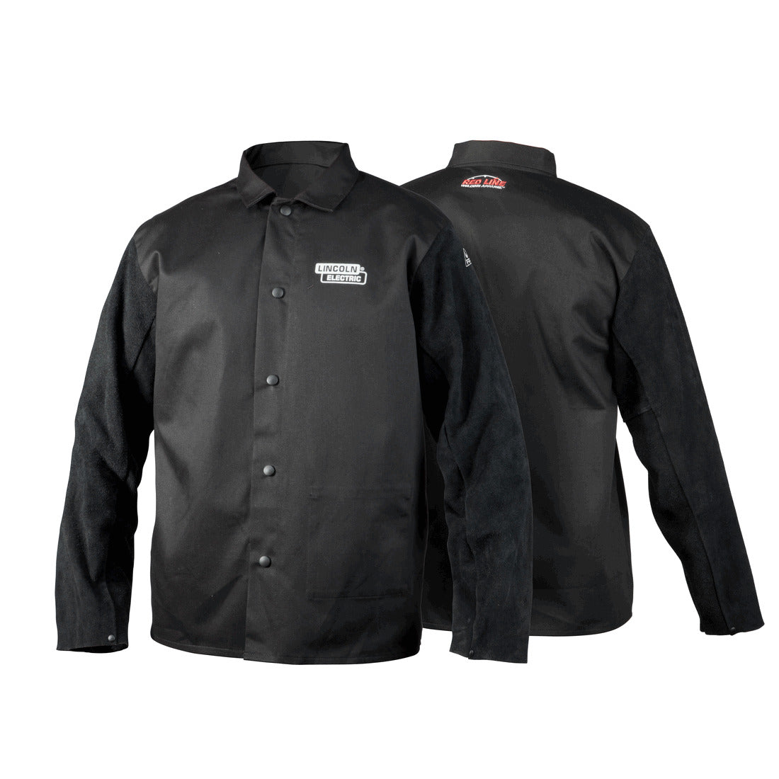 Lincoln Traditional Split Leather-Sleeved Welding Jacket - Large (K3106-L)