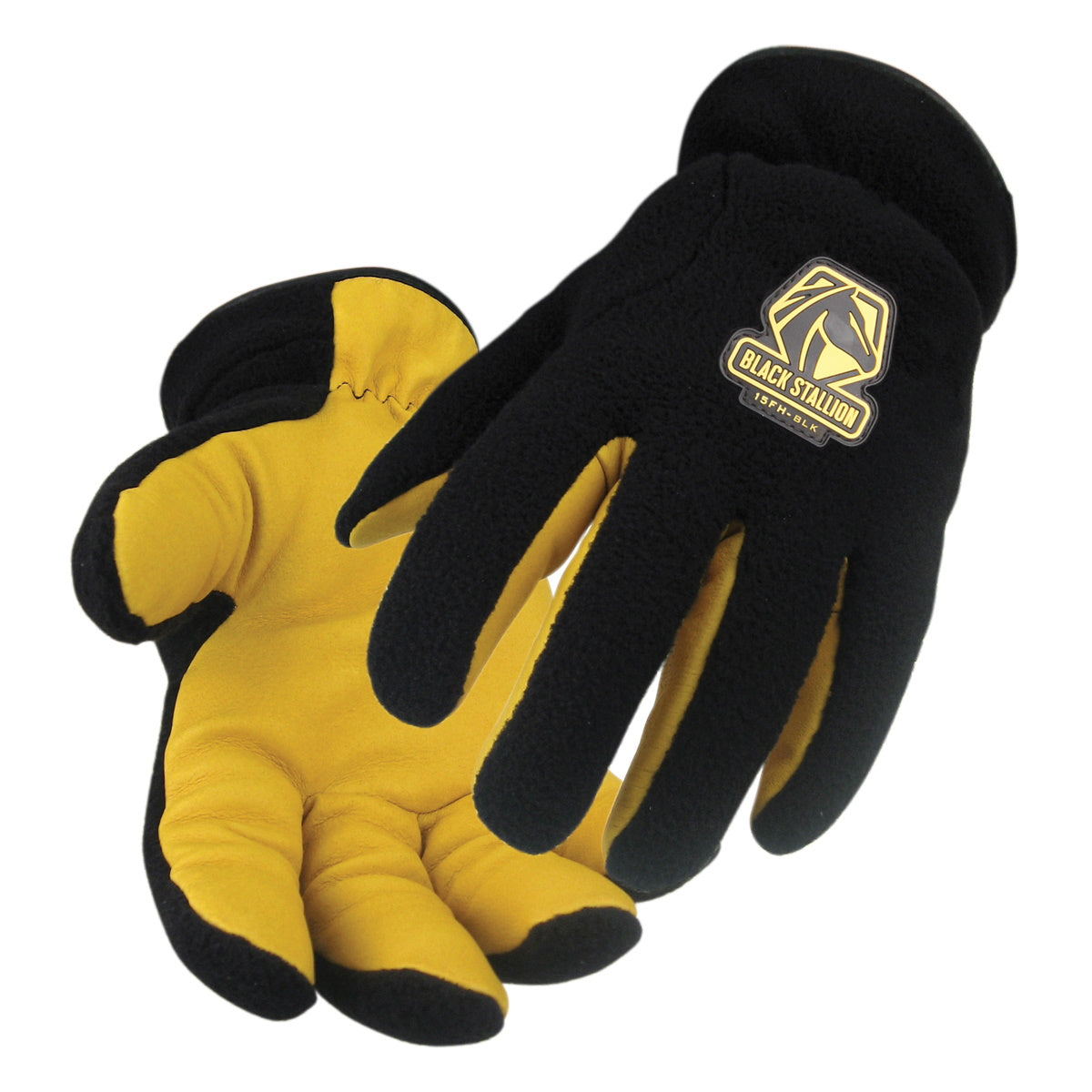 Black Stallion Premium Pigskin Palm Water Resistant Winter Glove (15FH-BLK)