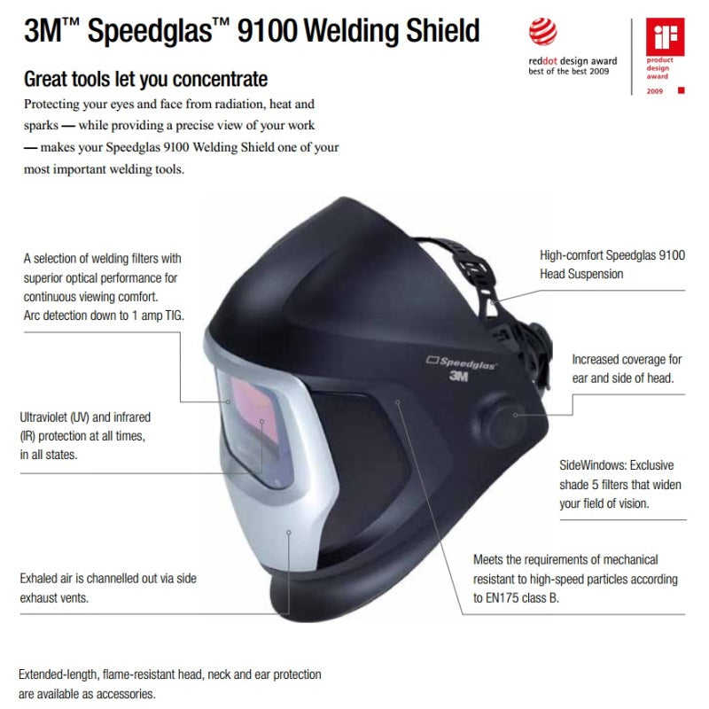 3M Speedglas 9100XX Auto-Darkening Welding Helmet (06-0100-30)