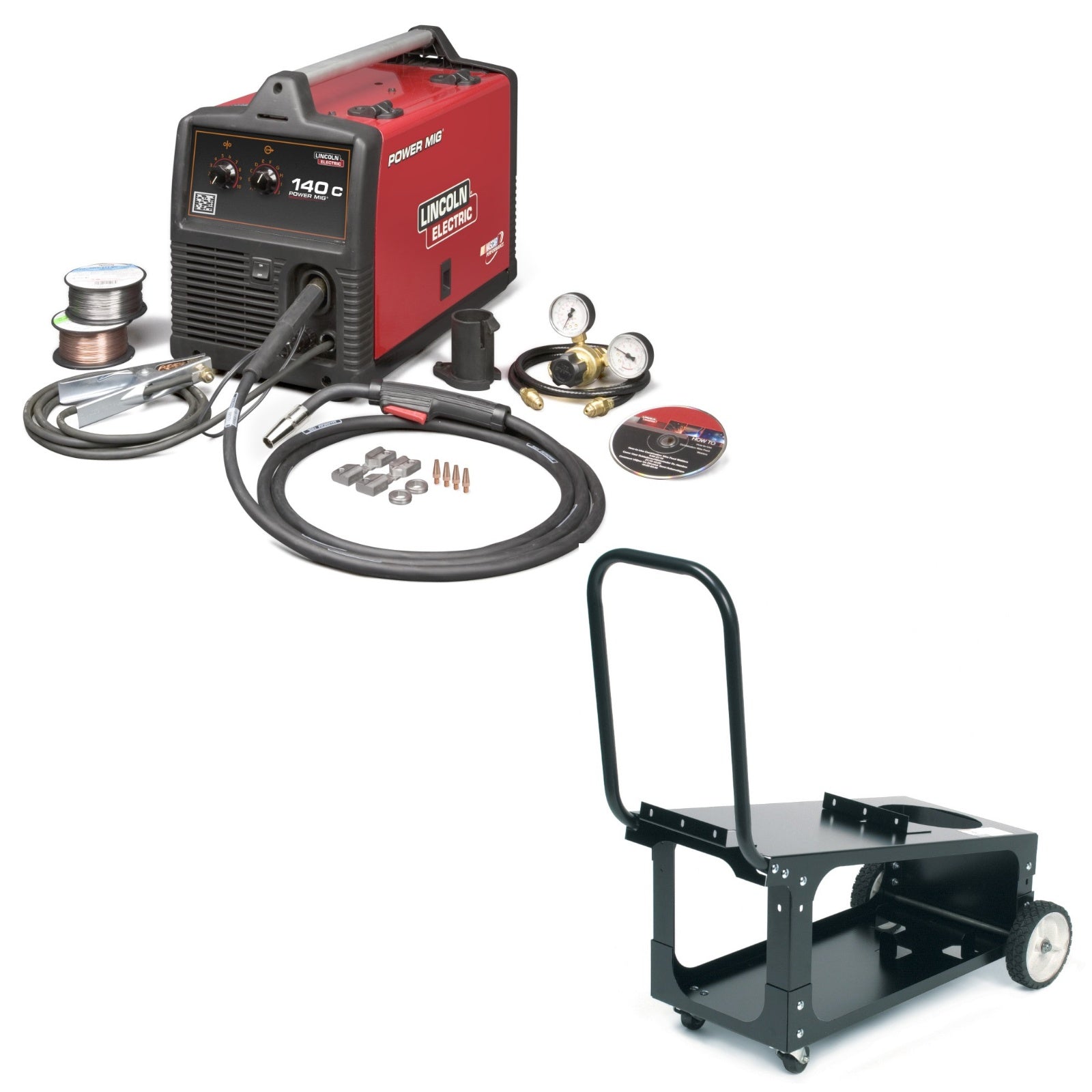 Lincoln Power MIG 140C MIG Welder with Cart (K2471-1)